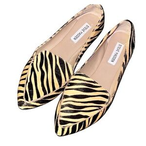 Steve Madden Cow Fur Suede Loafers Flats Shoes size 8.5